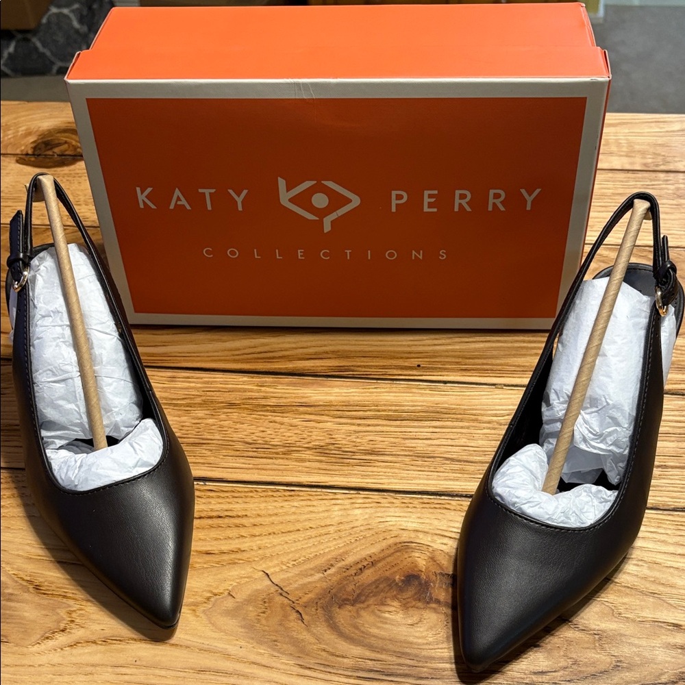 Katy Perry Collections Sling Back Softy Nappa coffee NWT - Picture 2 of 9